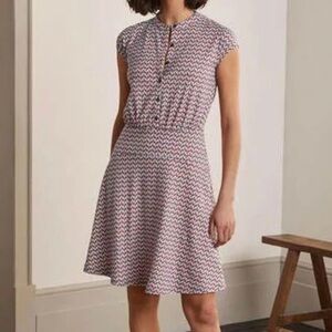 Boden Pink and Navy Mini Dress
